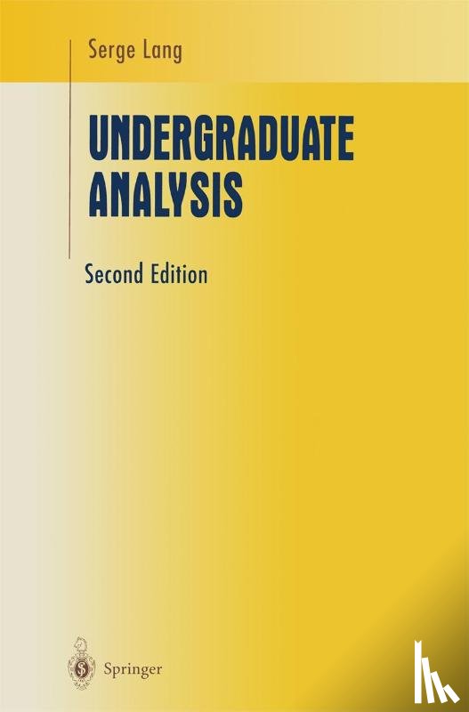 Lang, Serge - Undergraduate Analysis