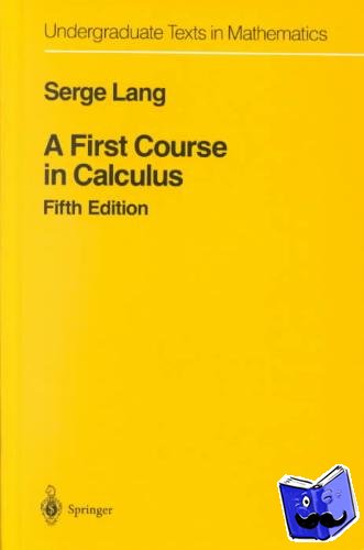Lang, Serge - A First Course in Calculus