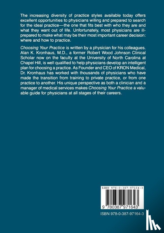 Kronhaus, Alan K. - Choosing Your Practice