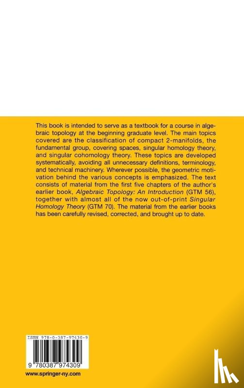 William S. Massey - A Basic Course in Algebraic Topology
