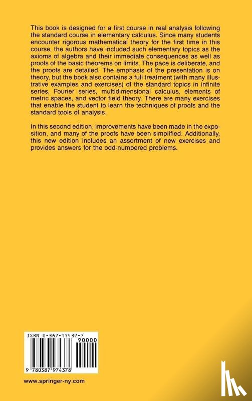 Protter, Murray H., Morrey, Charles B. Jr. - A First Course in Real Analysis