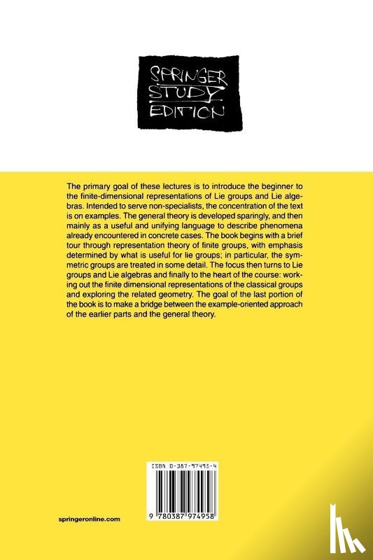 Fulton, William, Harris, Joe - Representation Theory