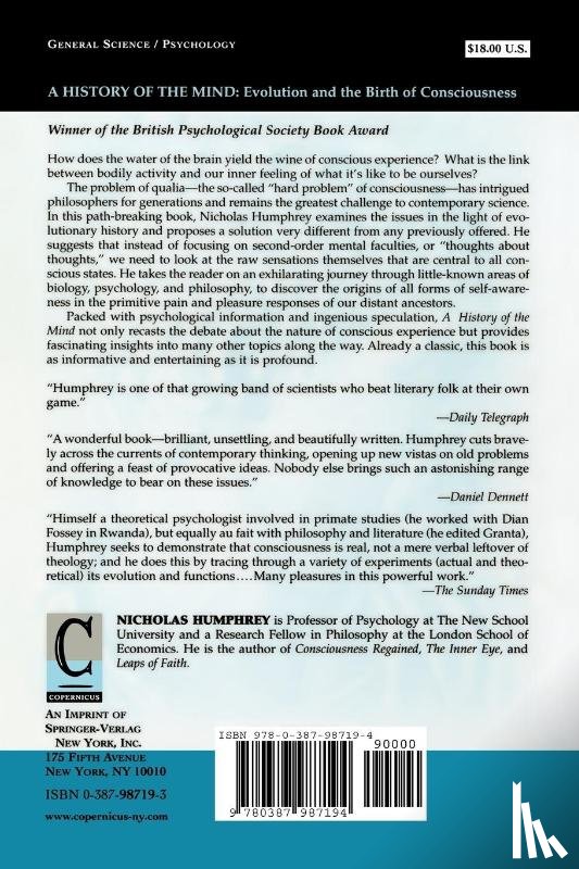 Humphrey, Nicholas - A History of the Mind
