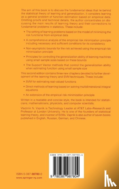 Vladimir Vapnik - The Nature of Statistical Learning Theory