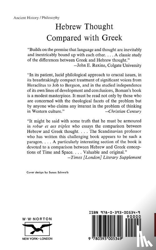 Boman, Thorleif - Hebrew Thought Compared with Greek