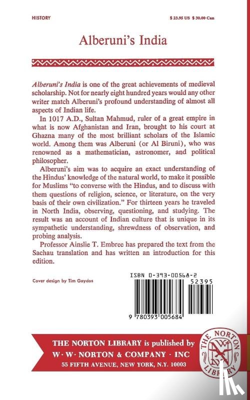 Muhammad ibn Ahmad Biruni, Ainslie T. Embree - Alberuni's India