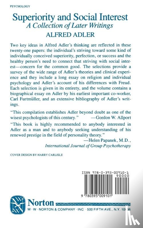 Adler, Alfred - Superiority and Social Interest