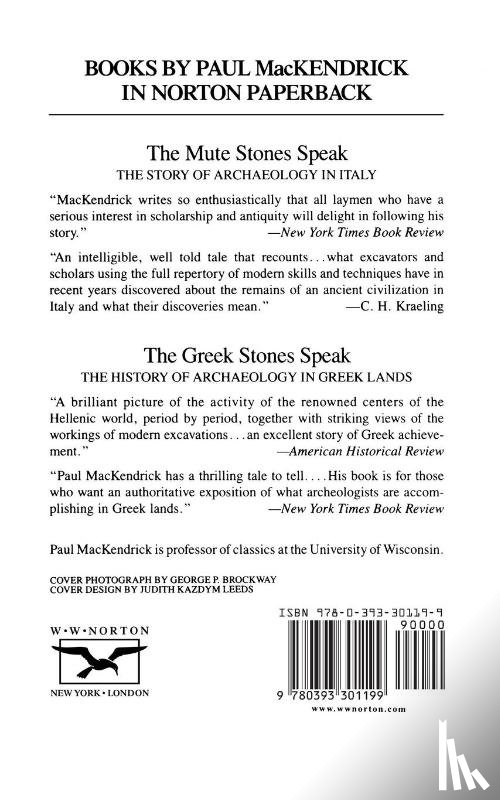 MacKendrick, Paul - The Mute Stones Speak