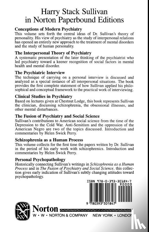 Sullivan, Harry Stack - Personal Psychopathology