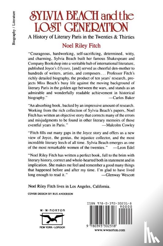 Fitch, Noel Riley - Sylvia Beach and the Lost Generation