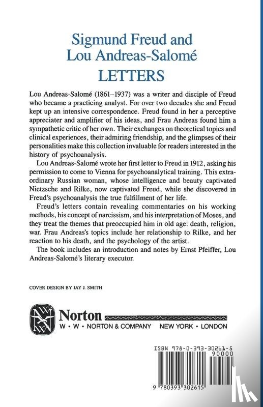 Freud, Sigmund, Andreas-Salome, Lou - Sigmund Freud and Lou Andreas-Salome, Letters