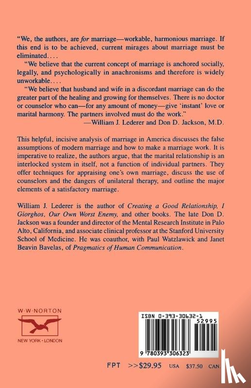 Lederer, William J., Jackson, Don D. - The Mirages of Marriage