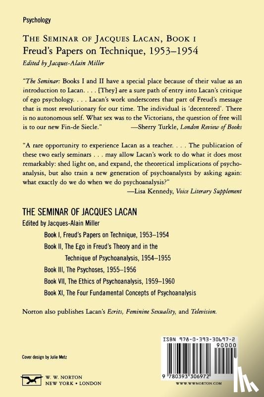 Lacan, Jacques - The Seminar of Jacques Lacan