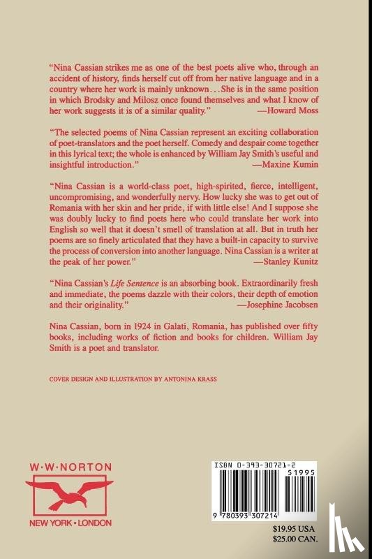 SMITH, WJ - Life Sentence - Selected Poems by Nina Cassian (Paper)