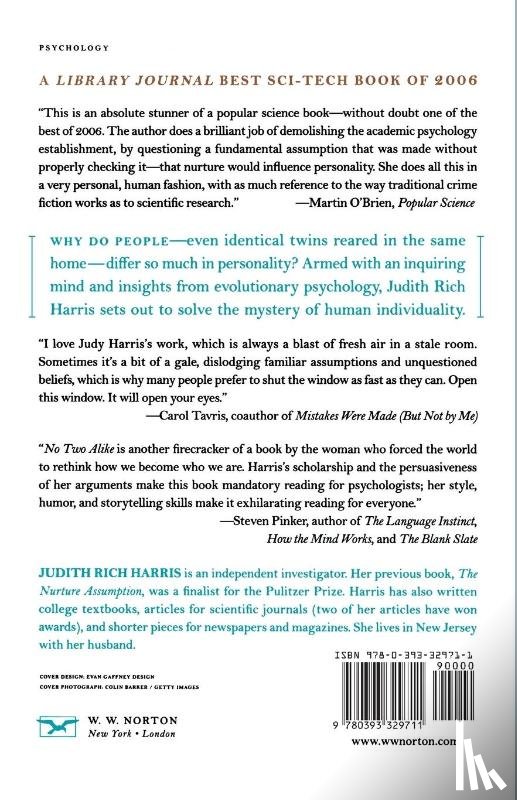 Harris, Judith Rich - No Two Alike