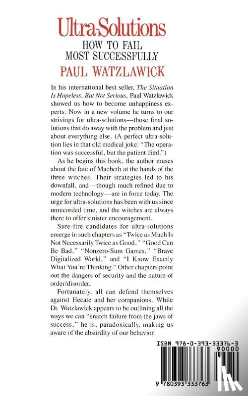 Watzlawick, Paul - Ultra-Solutions