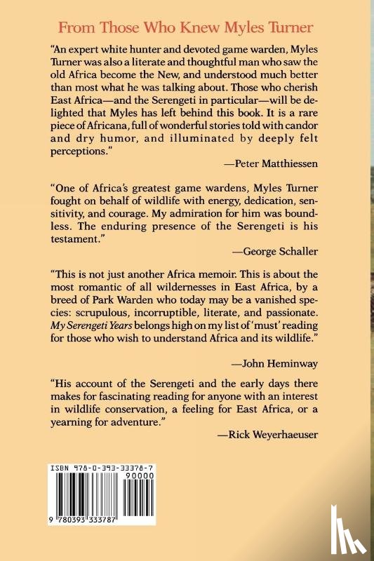 Turner, Myles - My Serengeti Years
