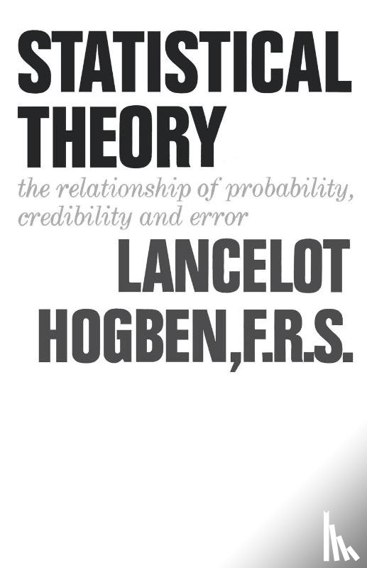 Hogben, Lancelot - Statistical Theory