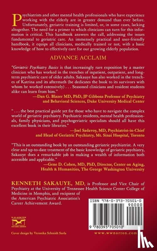 Sakauye, Kenneth - Geriatric Psychiatry Basics