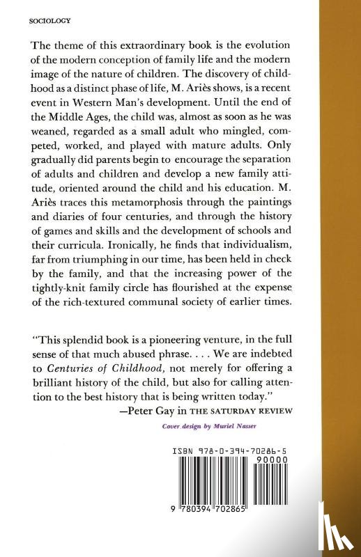 Aries, Philippe - Centuries of Childhood