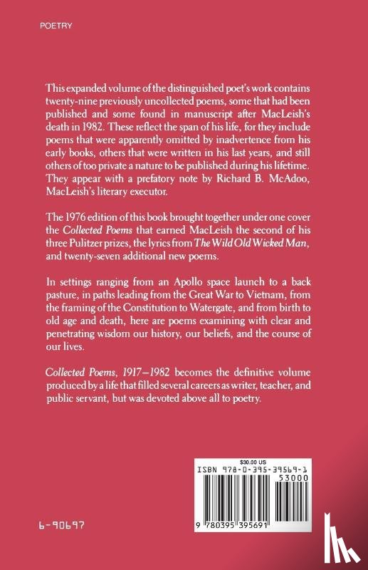 Macleish, Archibald, MacLeish - Collected Poems 1917 to 1982