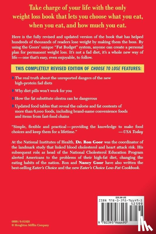 Goor, Ron, Goor, Nancy - Choose to Lose Weight-Loss Plan for Men