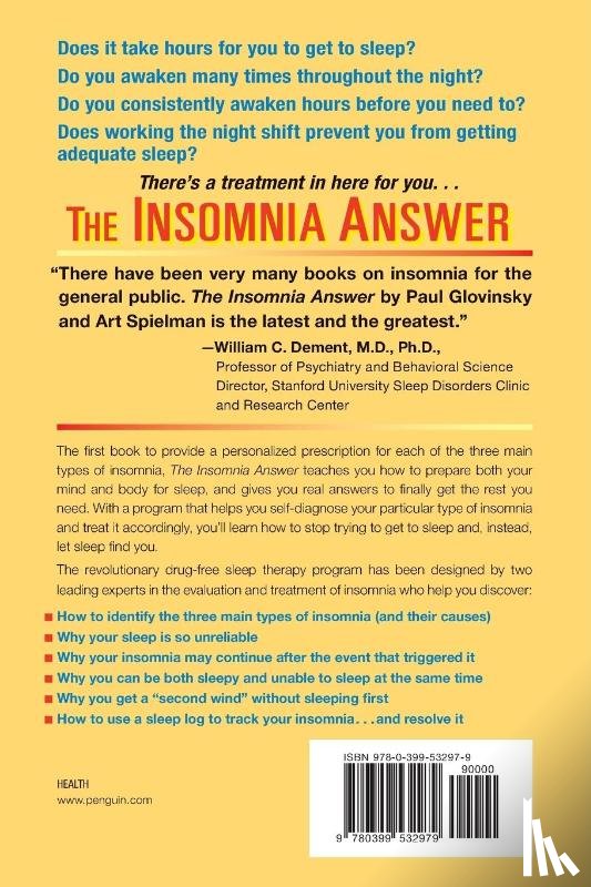 Glovinsky, Paul (Paul Glovinsky), Spielman, Arthur (Arthur Spielman) - The Insomnia Answer