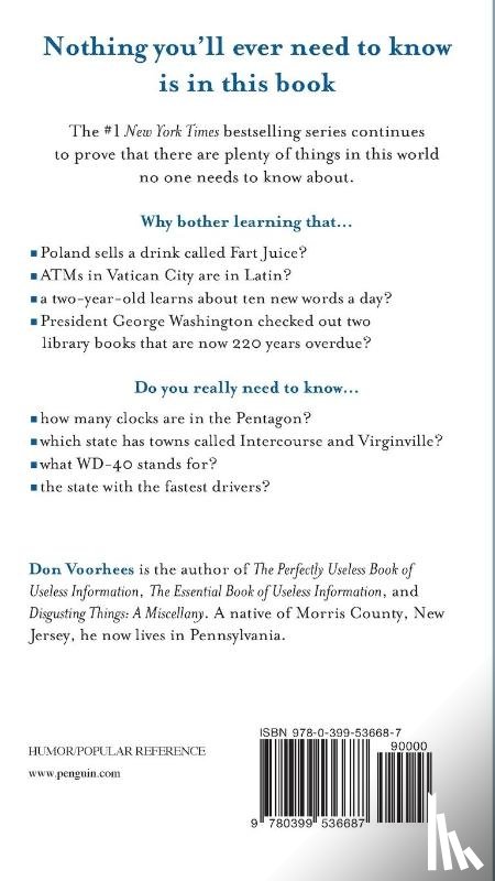 Voorhees, Don (Don Voorhees) - The Indispensible Book of Useless Information