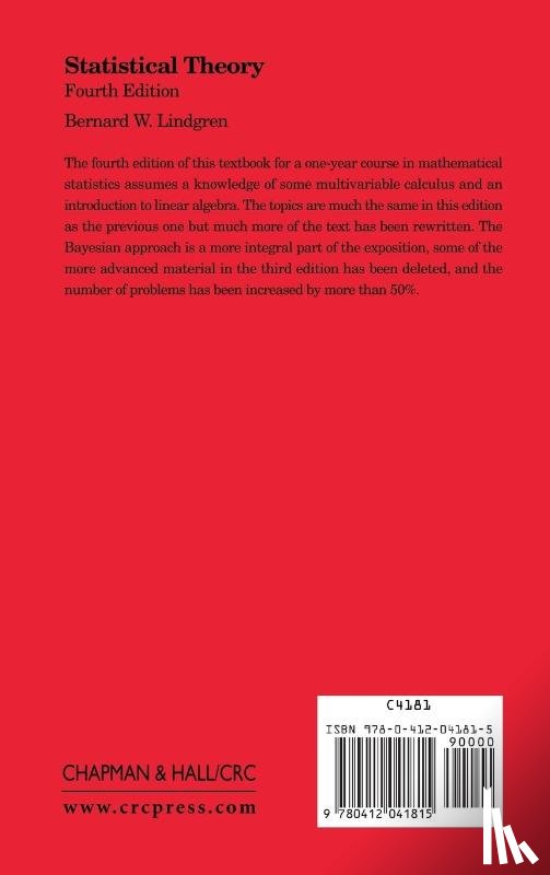Lindgren, Bernard - Statistical Theory