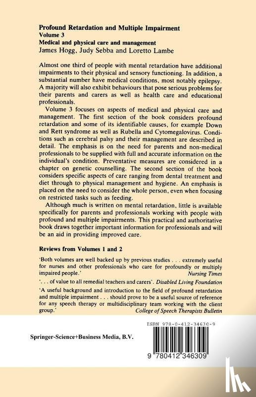 JAMES HOGG, JUDY SEBBA AND LORETTO LAMBE - Profound Retardation and Multiple Impairment
