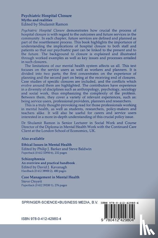 Dagenais, Marcel G., Muet, P. -A. - Psychiatric Hospital Closure