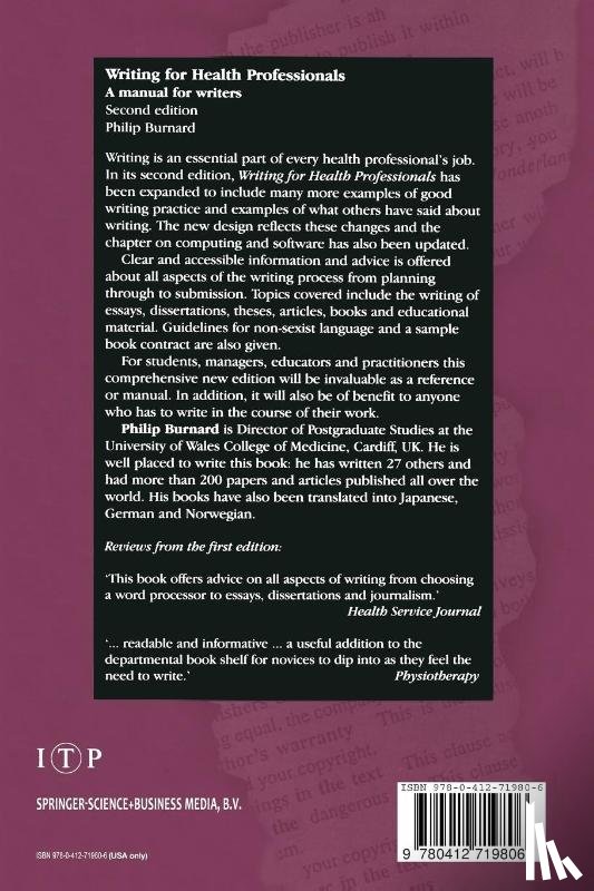 Burnard, Philips - Writing for Health Professionals