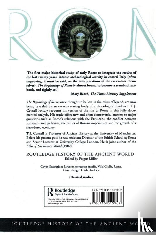 Cornell, Tim (University of Manchester - The Beginnings of Rome
