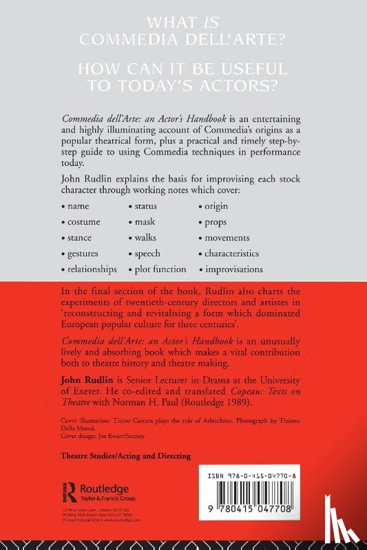 Rudlin, John (University of Exeter - Commedia Dell'Arte: An Actor's Handbook