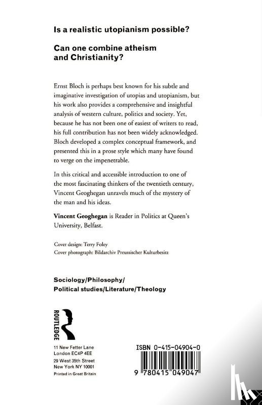 Geoghegan, Vincent - Ernst Bloch