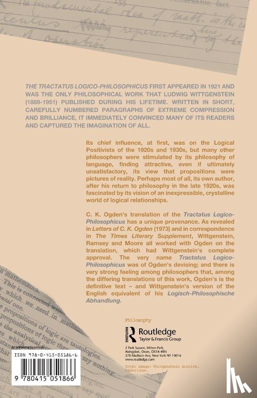 Wittgenstein, Ludwig - Tractatus Logico-Philosophicus