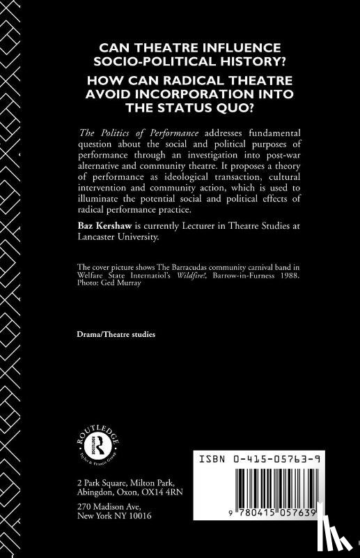 Kershaw, Baz - The Politics of Performance