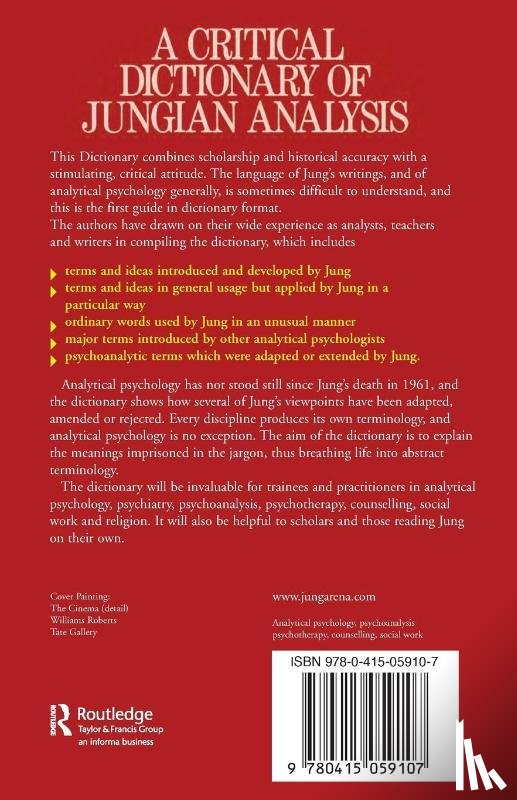 Samuels, Andrew, Shorter, Bani, Plaut, Fred - A Critical Dictionary of Jungian Analysis