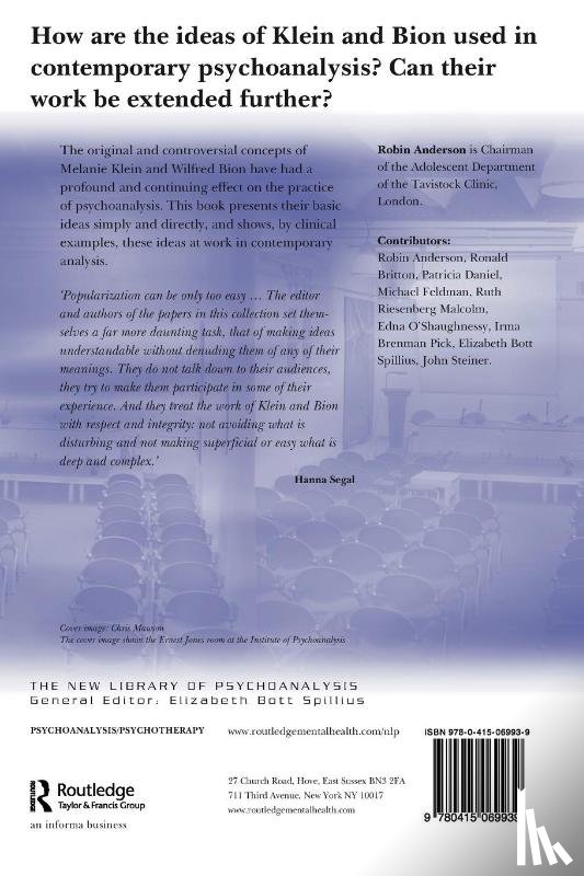  - Clinical Lectures on Klein and Bion