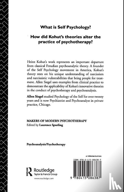 M. Siegel, Allen - Heinz Kohut and the Psychology of the Self