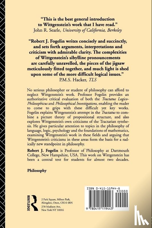 Fogelin, Robert J. - Wittgenstein