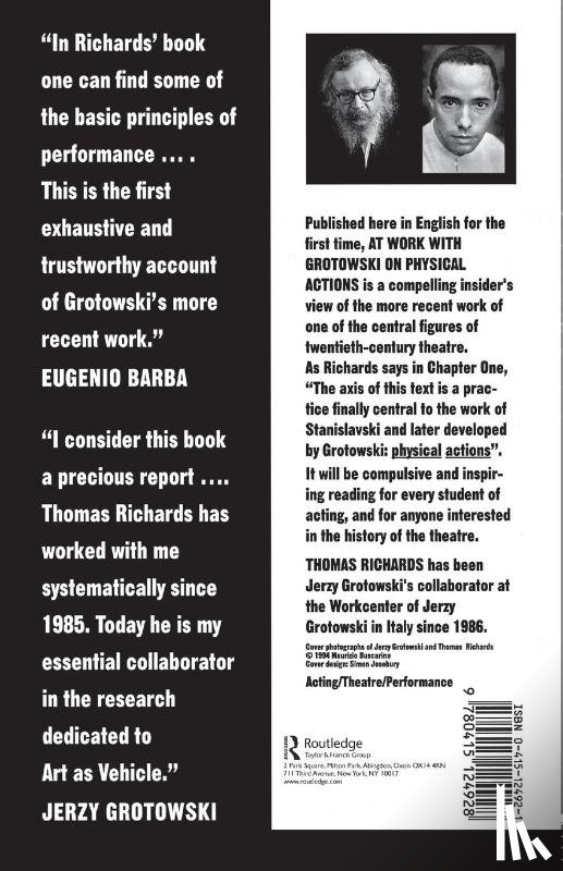 Richards, Thomas - At Work with Grotowski on Physical Actions