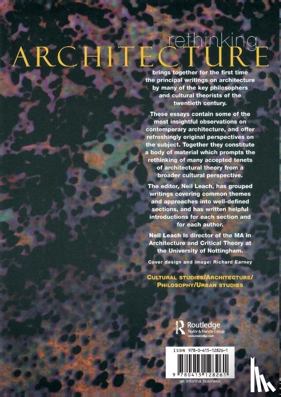 Leach, Neil - Rethinking Architecture