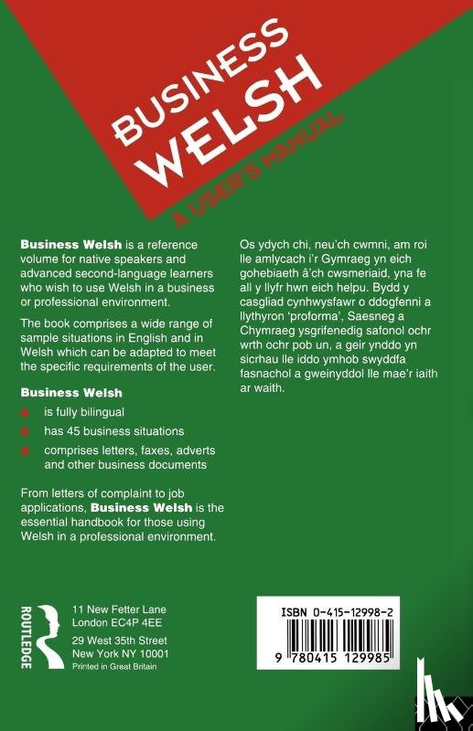 Dery, Robert - Business Welsh: A User's Manual