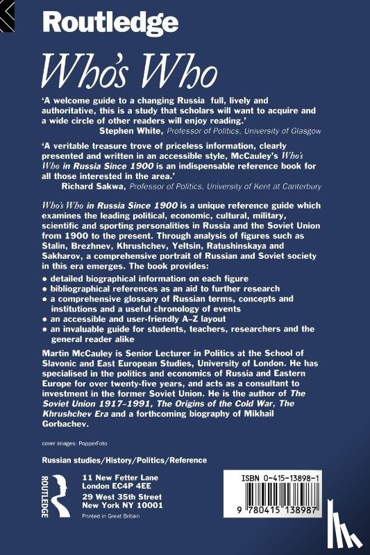 McCauley, Martin, Mccauley, Martin (University of London - Who's Who in Russia since 1900