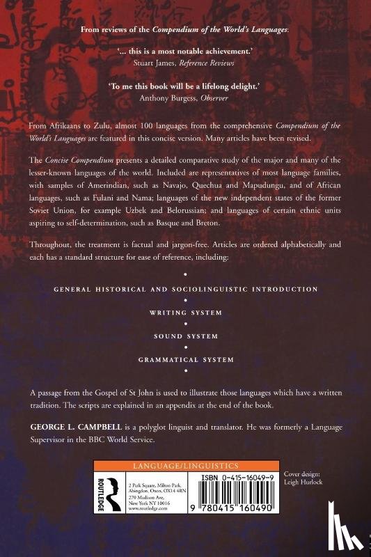 Campbell, George L. - Concise Compendium of the World's Languages