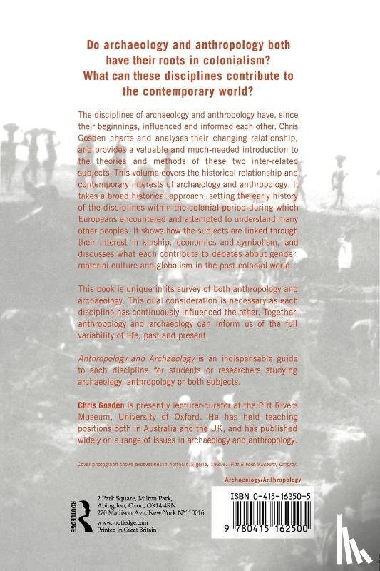 Gosden, Chris - Anthropology and Archaeology