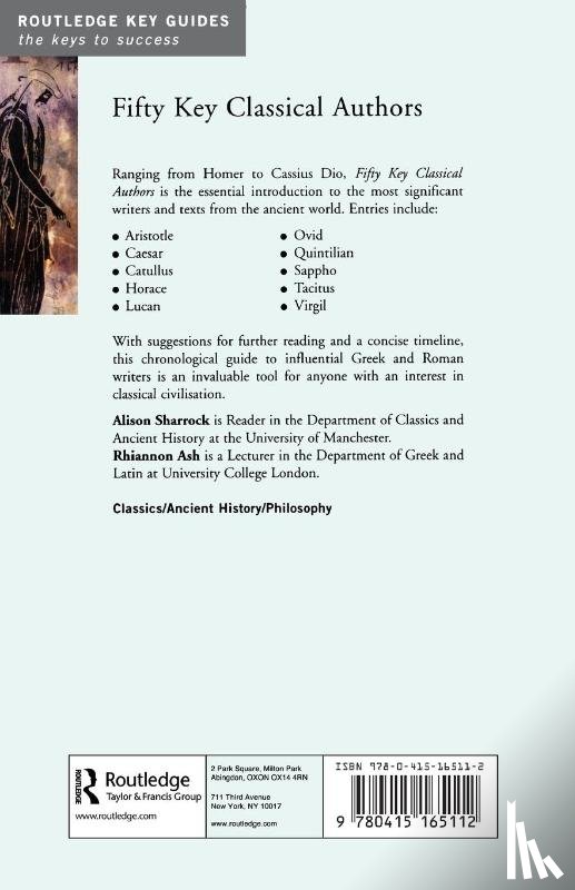 Sharrock, Alison (University of Manchester, Ashley, Rhiannon (University College London - Fifty Key Classical Authors