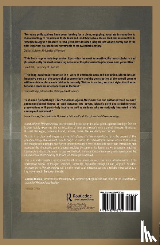 Moran, Dermot - Introduction to Phenomenology