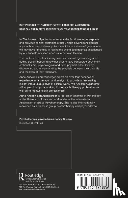 Schutzenberger, Anne Ancelin - The Ancestor Syndrome